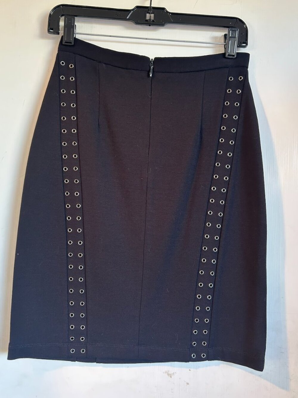 BCBG Maxazria - Black Studded Midi Skirt